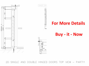 2D SINGLE AND DOUBLE HINGED DOORS TOP VIEW 3D 模型