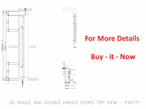 2D SINGLE AND DOUBLE HINGED DOORS TOP VIEW 3D Model
