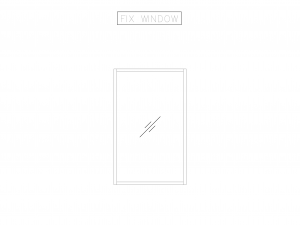 2D FIX WINDOW JOINT MULLION AND TRANSOMS TOP VIEW 3D Model