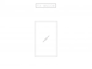 2D FIX WINDOW JOINT MULLION AND TRANSOMS TOP VIEW 3D Model