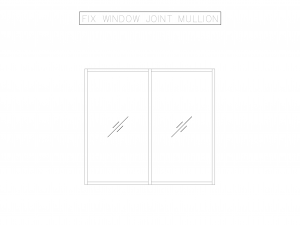 2D FIX WINDOW JOINT MULLION AND TRANSOMS TOP VIEW 3D Model