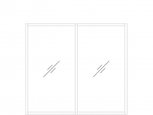 2D FIX WINDOW JOINT MULLION AND TRANSOMS TOP VIEW 3D Model