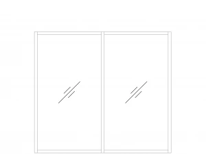 2D FIX WINDOW JOINT MULLION AND TRANSOMS TOP VIEW 3D Model