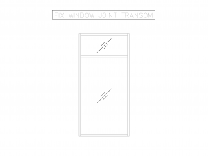 2D FIX WINDOW JOINT MULLION AND TRANSOMS TOP VIEW 3D Model
