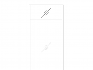 2D FIX WINDOW JOINT MULLION AND TRANSOMS TOP VIEW 3D Model