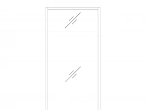 2D FIX WINDOW JOINT MULLION AND TRANSOMS TOP VIEW 3D Model