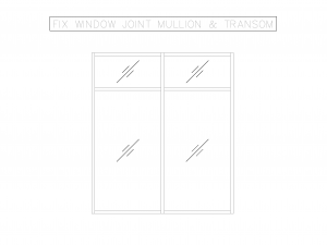 2D FIX WINDOW JOINT MULLION AND TRANSOMS TOP VIEW 3D Model