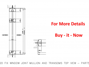2D FIX WINDOW JOINT MULLION AND TRANSOMS TOP VIEW 3D Model