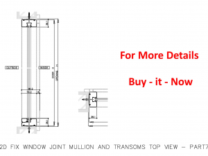 2D FIX WINDOW JOINT MULLION AND TRANSOMS TOP VIEW 3D Model