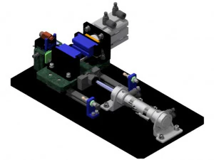 真鍮製トラック継手引張試験機 3Dモデル