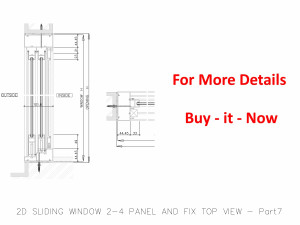 2D SLIDING WINDOW 2-4 PANEL AND FIX TOP VIEW 3D 모델