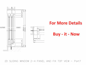 2D SLIDING WINDOW 2-4 PANEL AND FIX TOP VIEW 3D Model