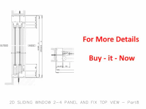 2D SLIDING WINDOW 2-4 PANEL AND FIX TOP VIEW 3D Model