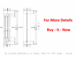 2D SLIDING WINDOW 2-4 PANEL AND FIX TOP VIEW 3D 모델