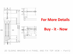 2D SLIDING WINDOW 2-4 PANEL AND FIX TOP VIEW 3D 모델