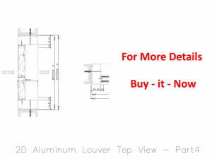 2D Aluminum Louver Top View Modelo 3D