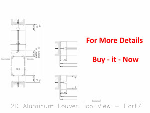2D Aluminum Louver Top View Modelo 3D