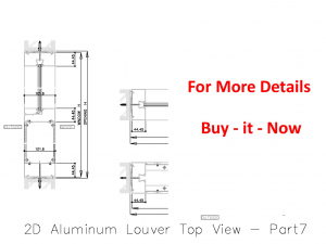 2D Aluminum Louver Top View Modelo 3D