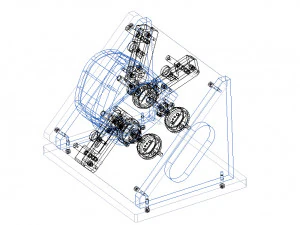 Checking Fixture Jig CF for Auto Parts M01 3D Model