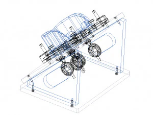 Checking Fixture Jig CF for Auto Parts M01 3D Model