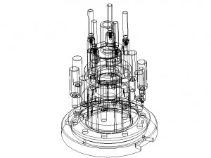Indicatori di controllo della posizione dei fori della scatola del differenziale Modello 3D