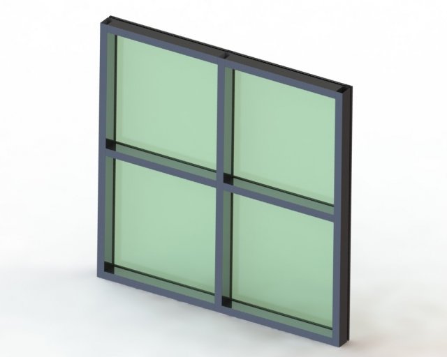 ALUMINIUM CURTAIN WALL Modelo 3D .c4d .max .obj .3ds .fbx .stl .blend 