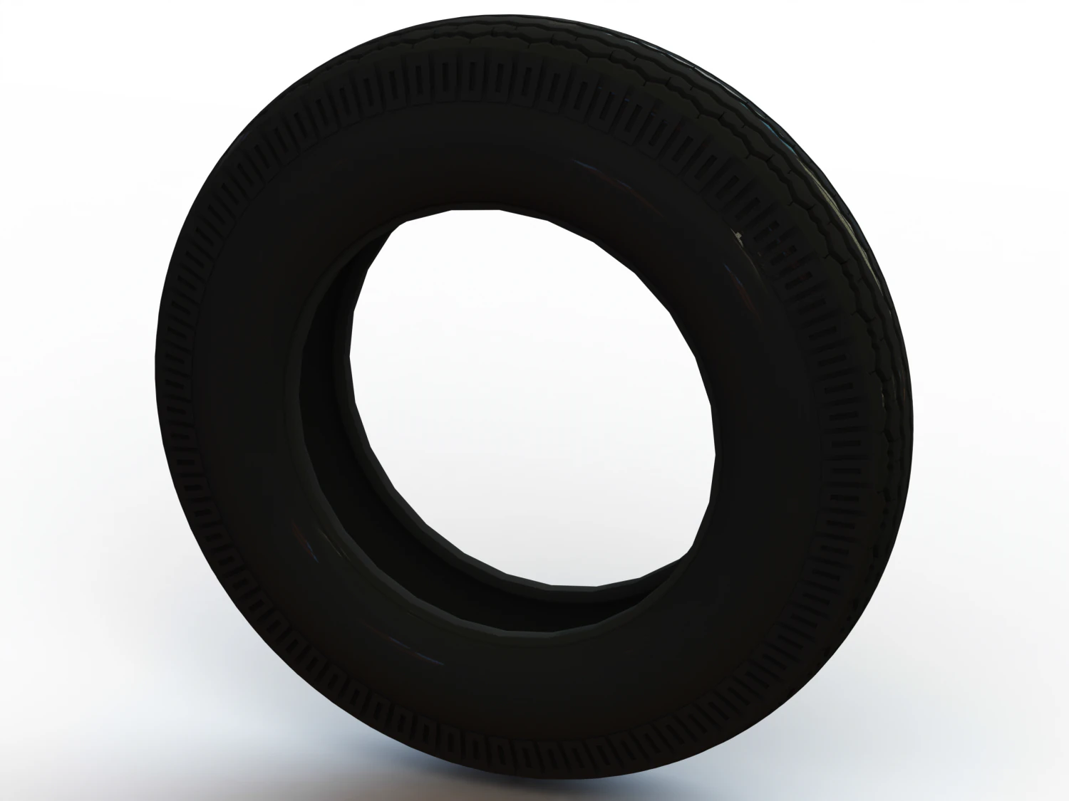 Highway Trailer Tyre 10 Inches 3D Model .c4d .max .obj .3ds .fbx .stl .blend 