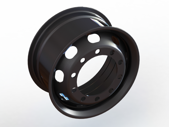Heavy Truck Steel Wheel Rim 315 80R225 Modèle 3D .c4d .max .obj .3ds .fbx .stl .blend 
