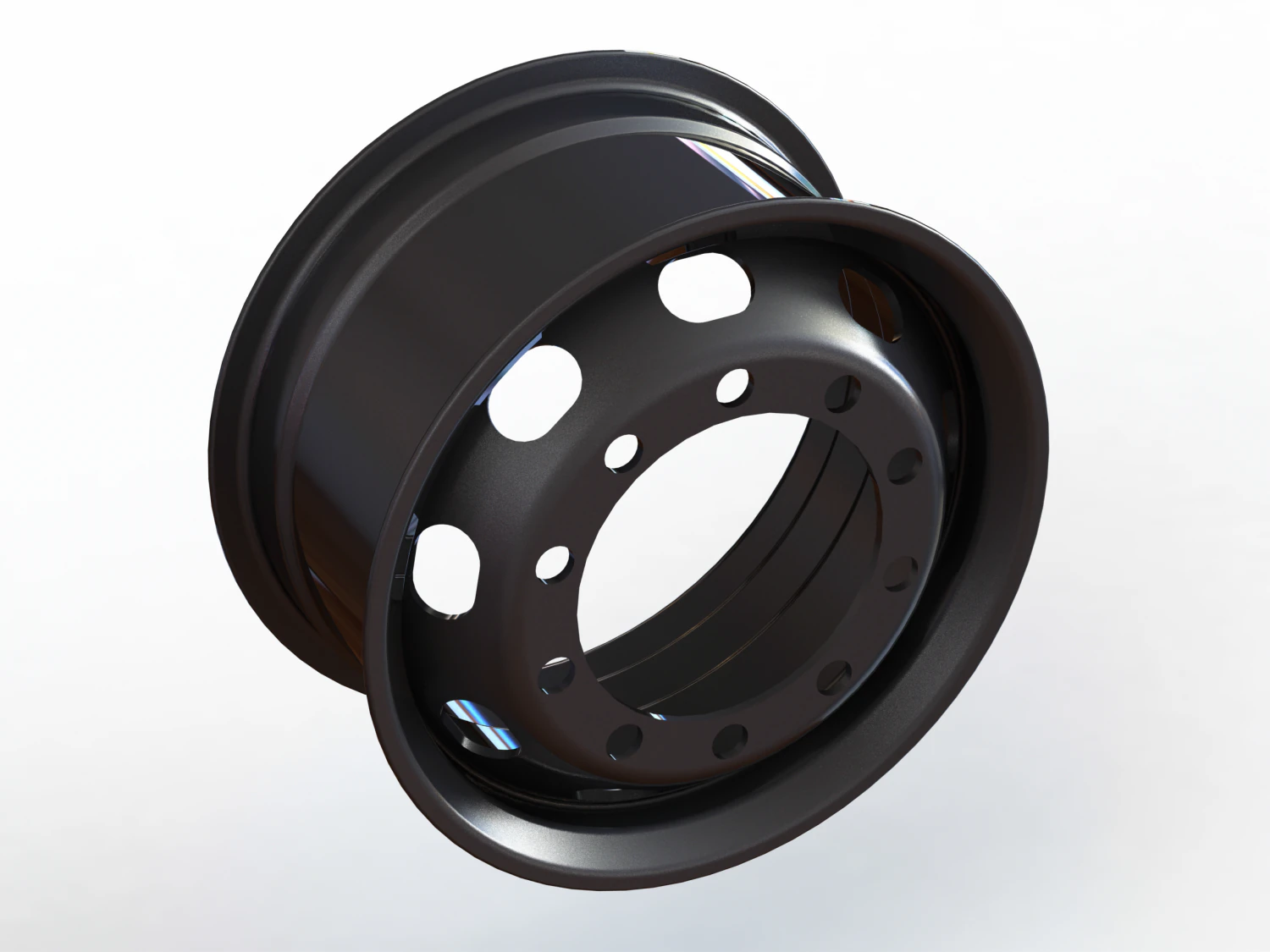 Heavy Truck Steel Wheel Rim 315 80R225 3D Model .c4d .max .obj .3ds .fbx .stl .blend 