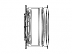 Heavy Truck Steel Wheel Rim 315 80R225 Modèle 3D