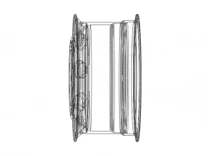 Heavy Truck Steel Wheel Rim 315 80R225 3D Model