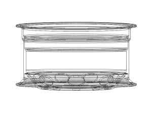 Heavy Truck Steel Wheel Rim 315 80R225 Modèle 3D