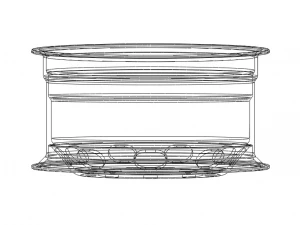 Heavy Truck Steel Wheel Rim 315 80R225 3D Model