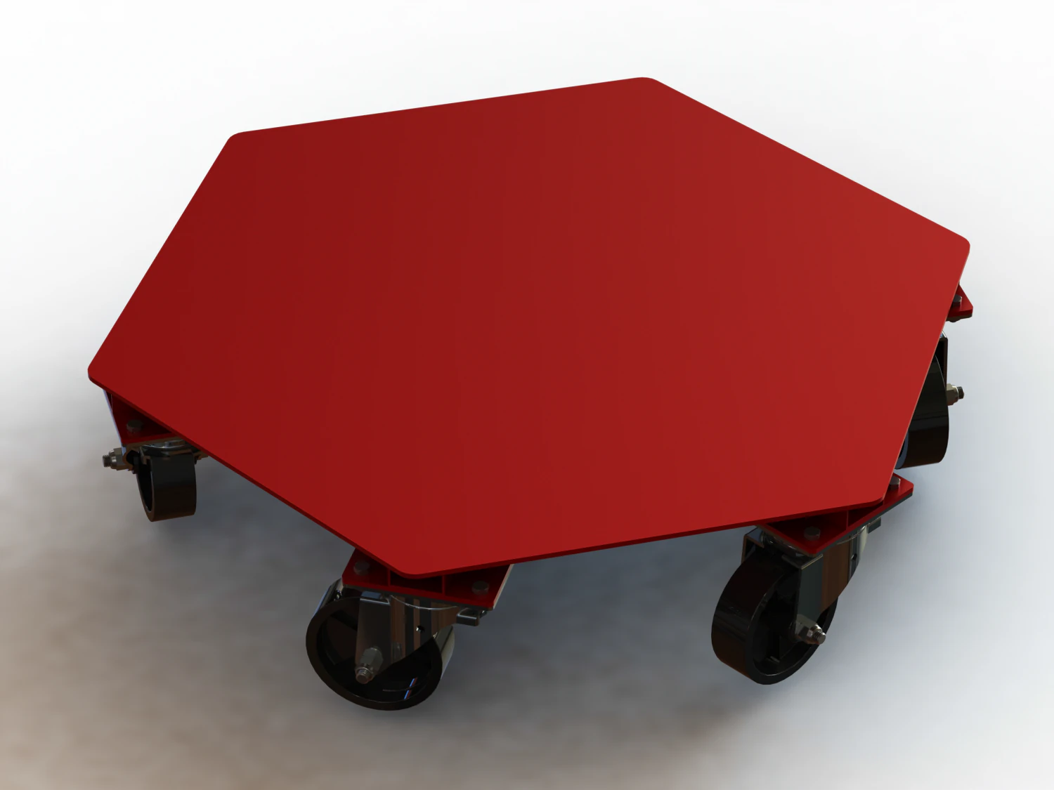Hex Platform Trolley Base Only 3D Model .c4d .max .obj .3ds .fbx .stl .blend 