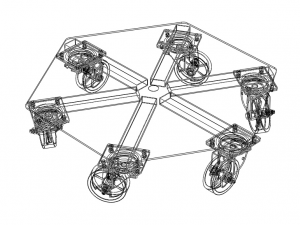 Hex Platform Trolley Base Only Modèle 3D