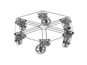 Hex Platform Trolley Base Only Modèle 3D