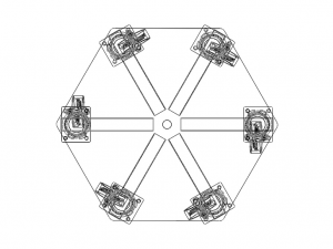 Hex Platform Trolley Base Only Modèle 3D