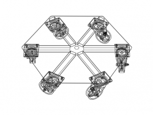 Hex Platform Trolley Base Only Modèle 3D