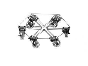 Hex Platform Trolley Base Only Modèle 3D
