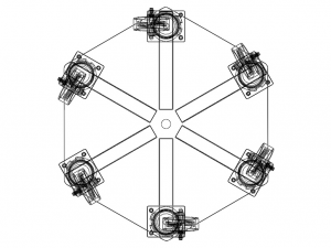 Hex Platform Trolley Base Only Modèle 3D