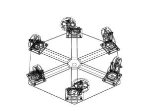 Hex Platform Trolley Base Only Modèle 3D