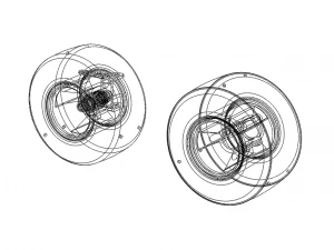 Standard Karting Front and Rear Wheel 3D Model