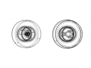 Standard Karting Front and Rear Wheel 3D Model