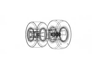 Standard Karting Front and Rear Wheel 3D Model