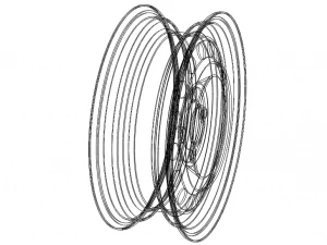 Trailer Wheel 13 inch 165R13 4 Stud x 100mm PCD 3D Model