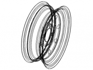 12 inch x 4 inch Trailer Wheel 3D Model