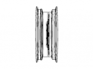 12 inch x 4 inch Trailer Wheel 3D Model