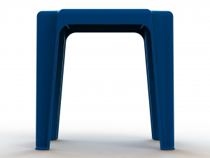 Blue Stackable Plastic Outdoor Side Table 3D Model
