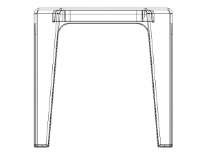 Blue Stackable Plastic Outdoor Side Table 3D Model