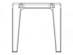 Blue Stackable Plastic Outdoor Side Table 3D Model